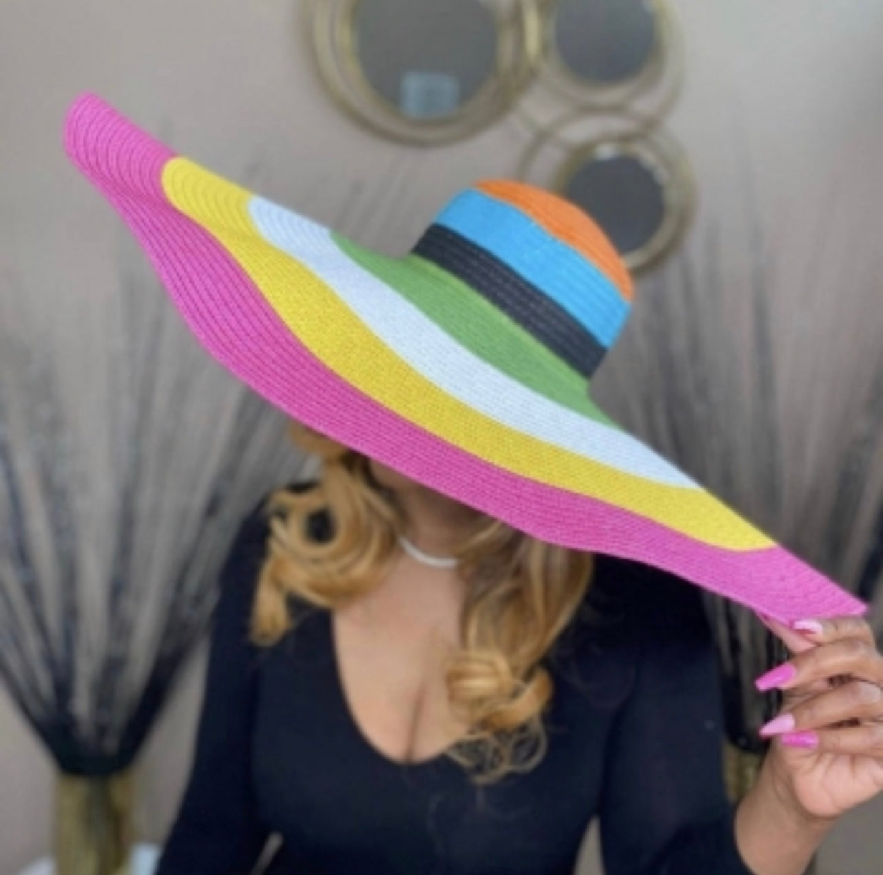 Multi color beach hat